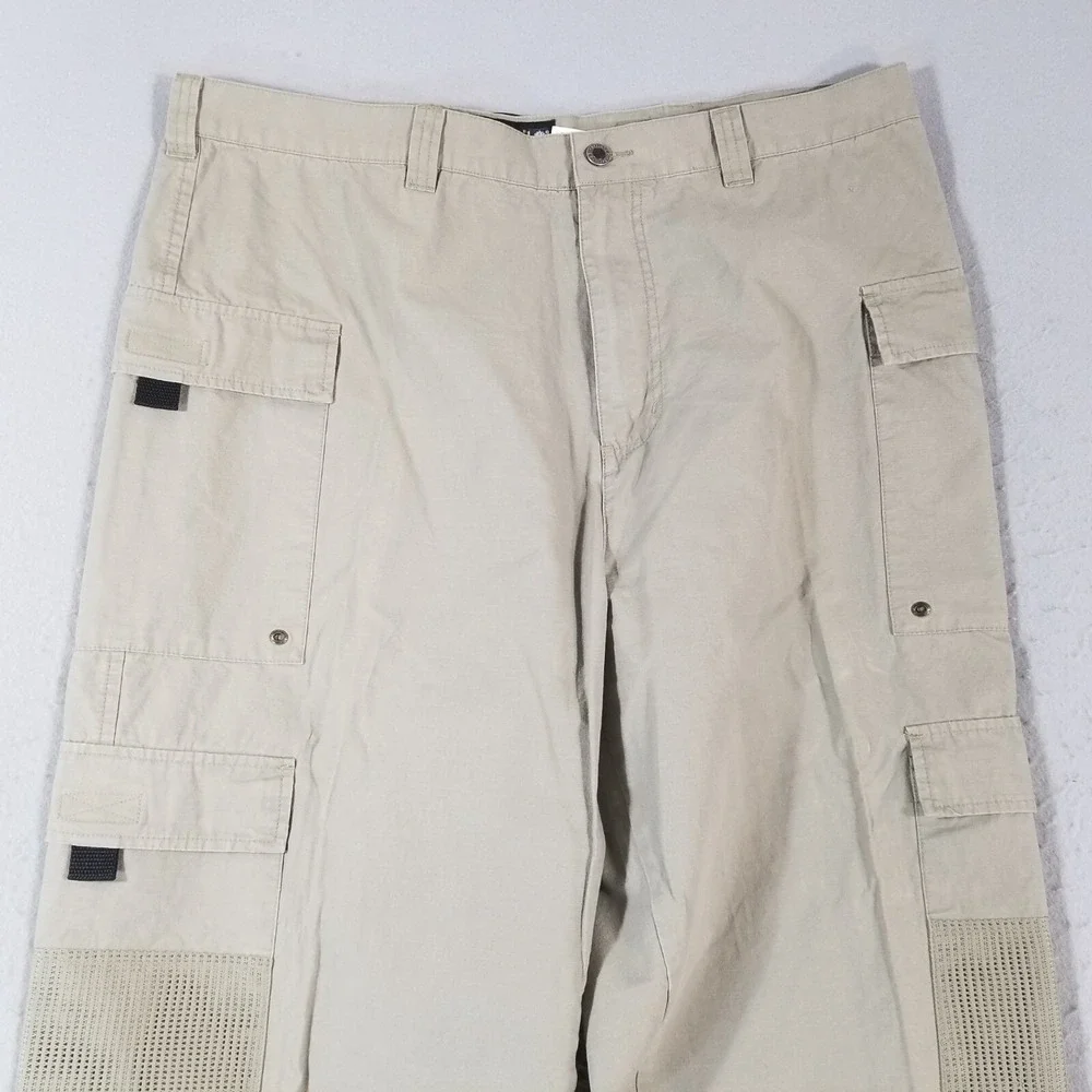 Timberland cargo hiking pants men's 40 x 32 khaki green lightweight cotton